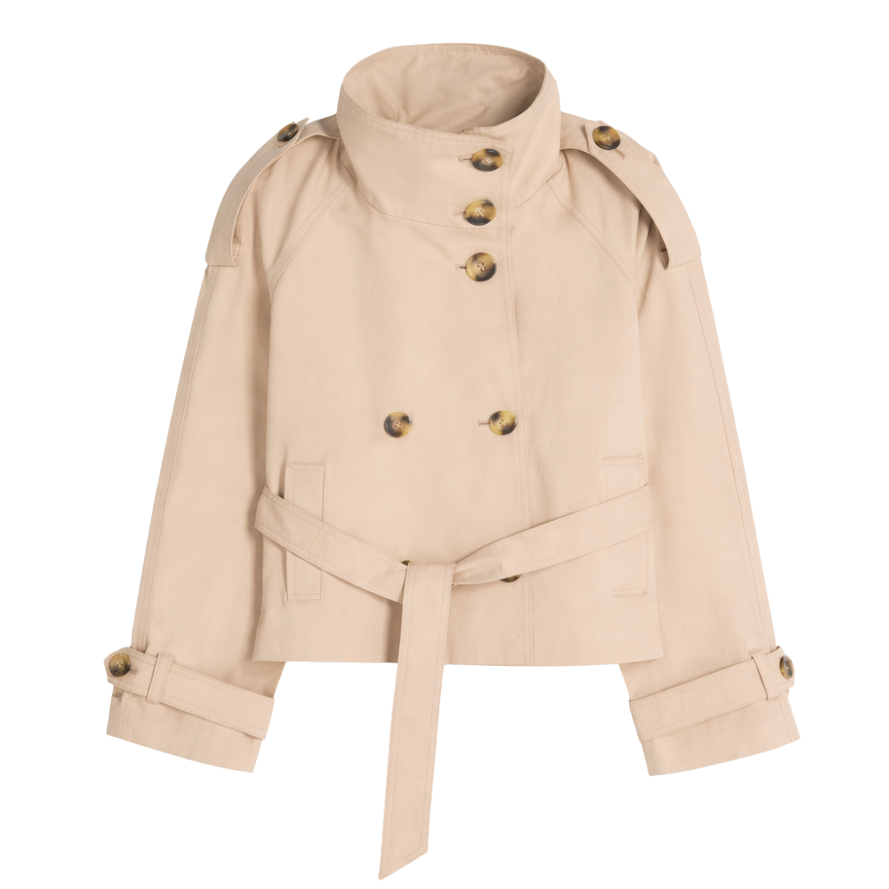 Elara Cropped Trench Jacket