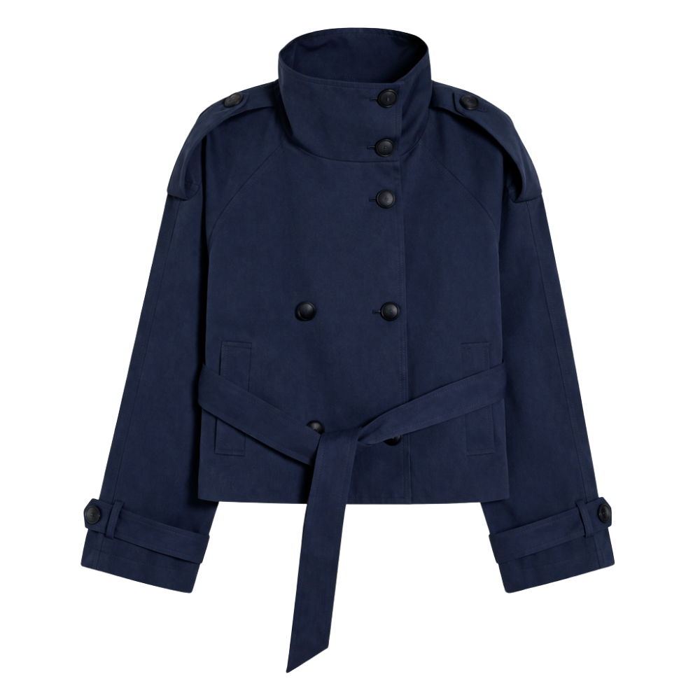 Elara Cropped Trench Jacket