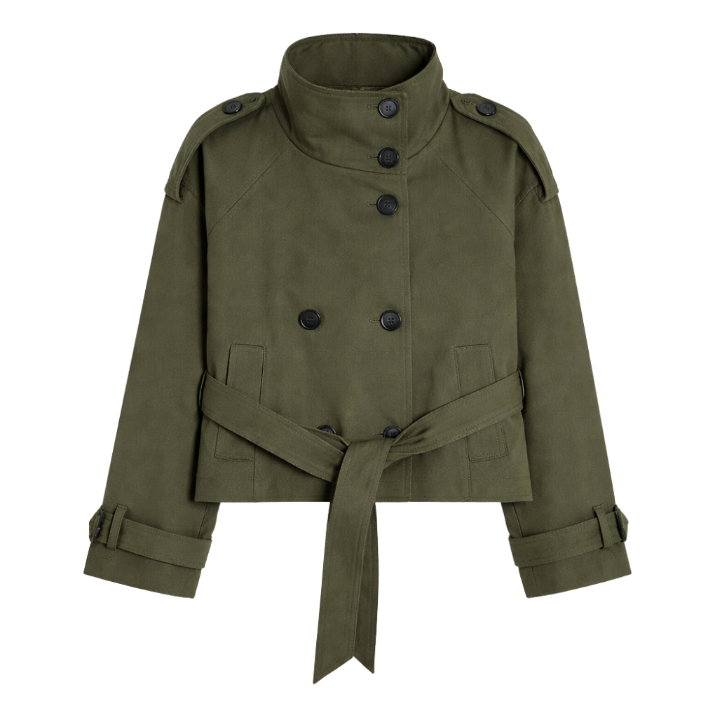 Elara Cropped Trench Jacket