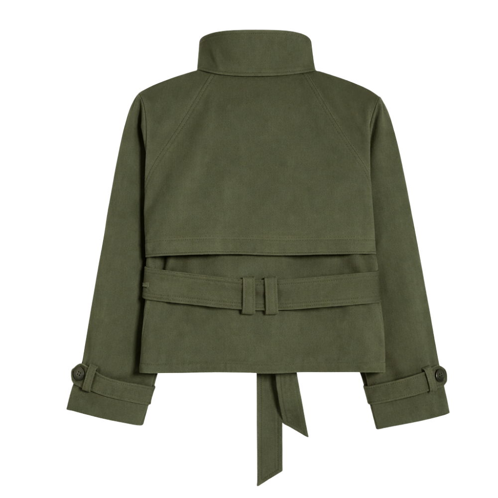 Elara Cropped Trench Jacket